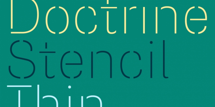 Doctrine Stencil font preview