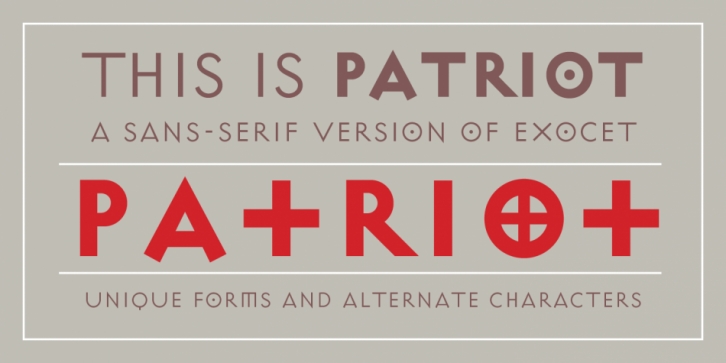 Patriot font preview