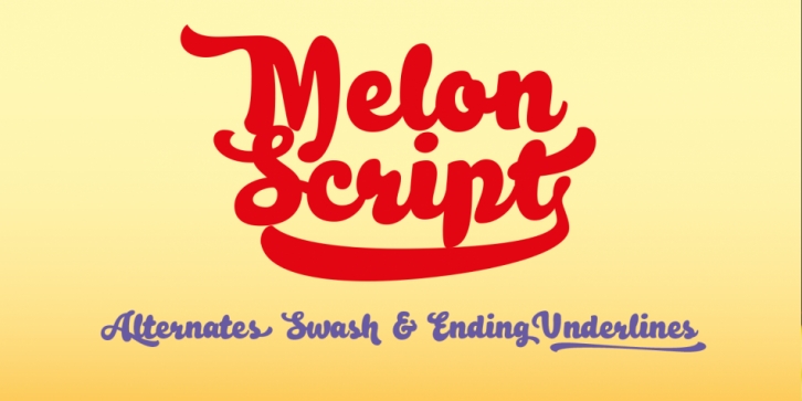 Melon Script font preview