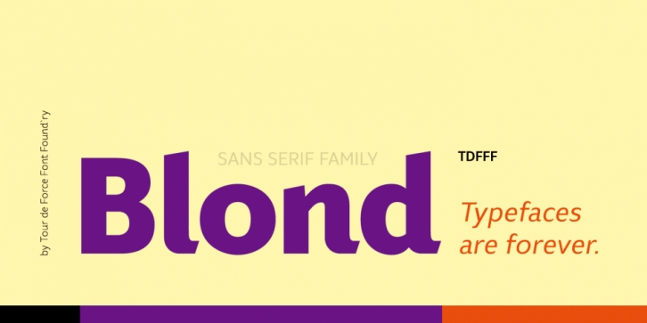 Blond font preview