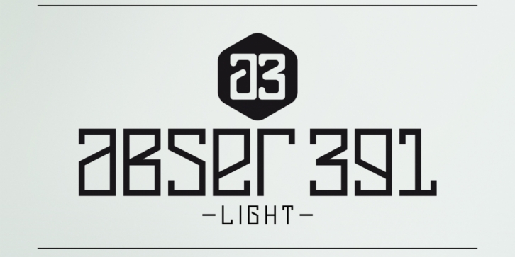 Abser 391 font preview