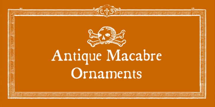 Antique Macabre Ornaments font preview