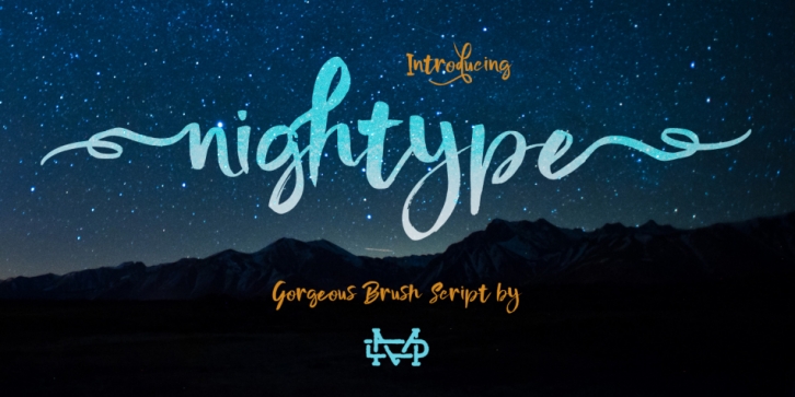 Nightype Script font preview