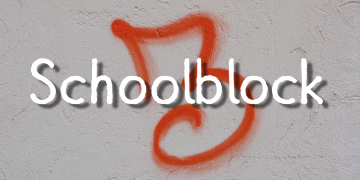 Schoolblock font preview