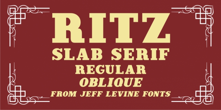 Ritz Slab Serif font preview