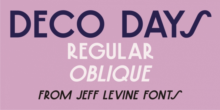 Deco Days font preview