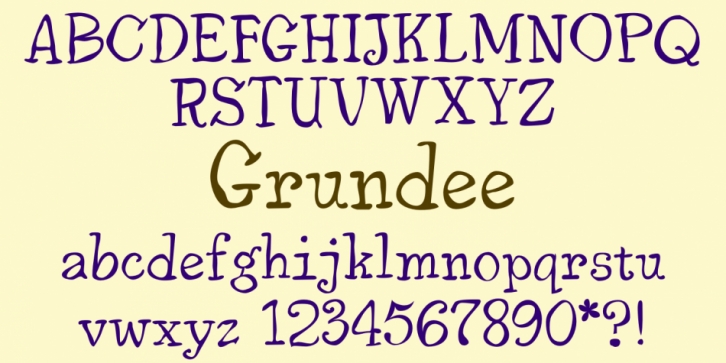 Grundee font preview