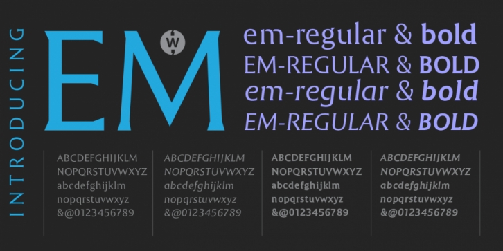 EM font preview