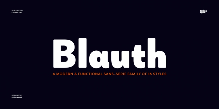 Blauth font preview