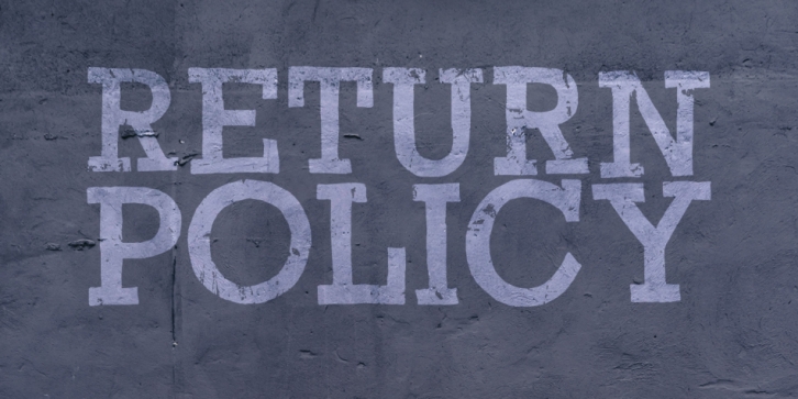 Return Policy font preview