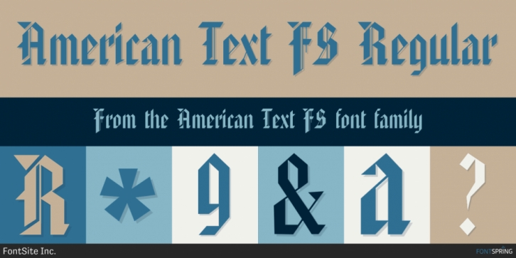 American Text FS font preview