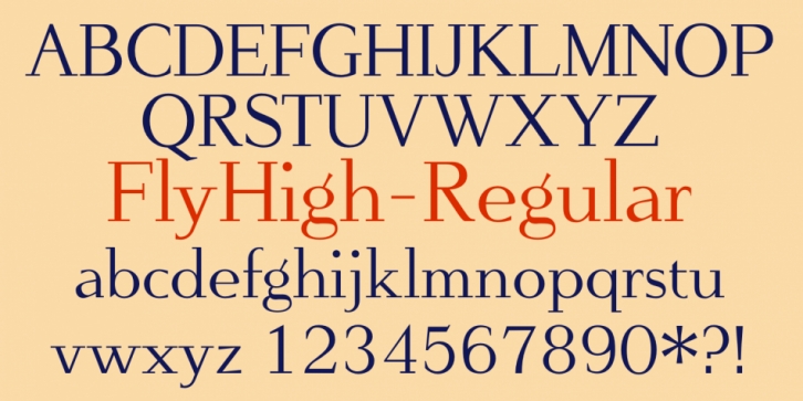 FlyHigh font preview
