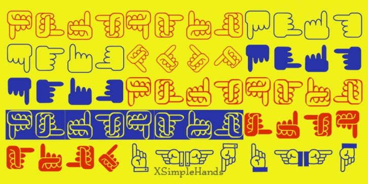 XSimpleHands font preview