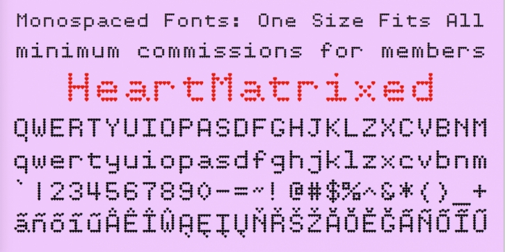 HeartMatrixed font preview