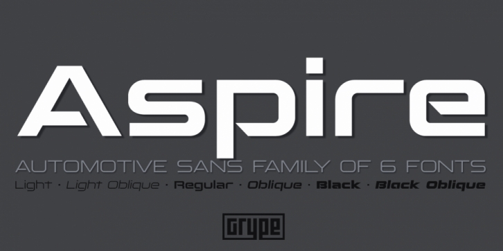 Aspire font preview