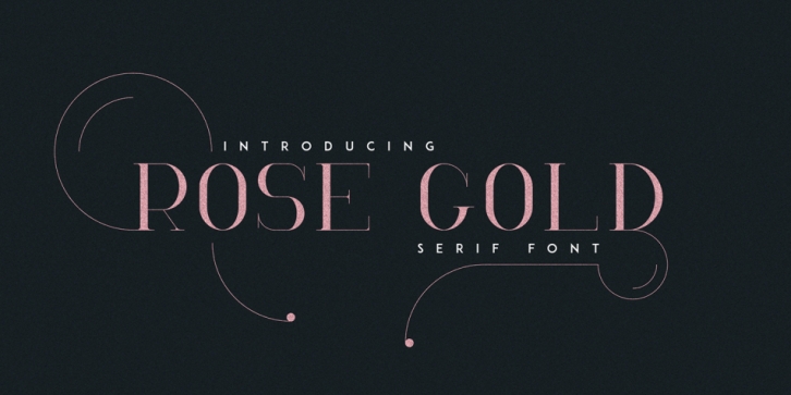 RoseGold Serif font preview
