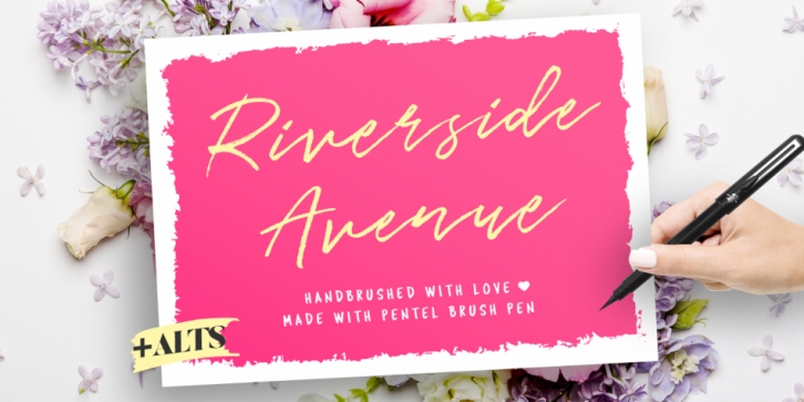 Riverside Avenue font preview