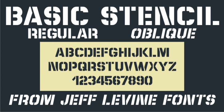 Basic Stencil JNL font preview