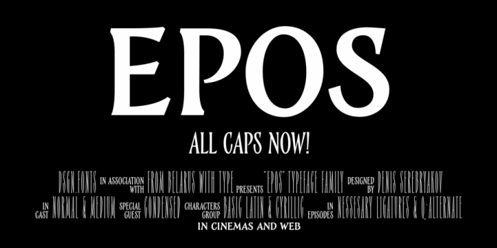 Epos font preview
