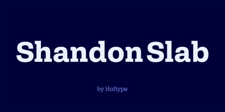 Shandon Slab font preview