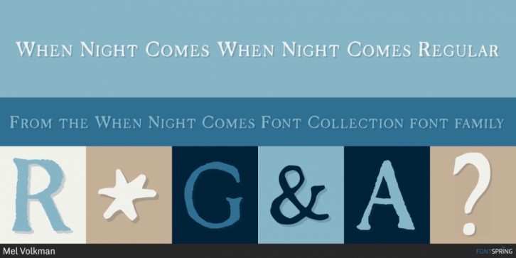 When Night Comes Font Collection font preview