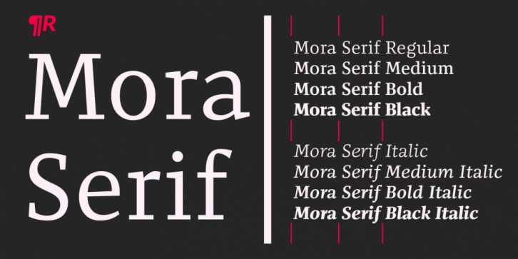 Mora Serif font preview