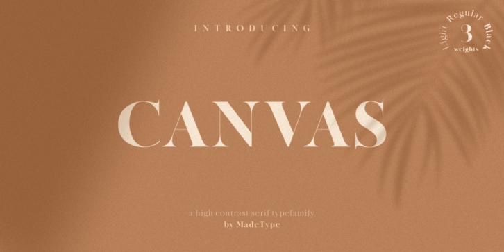 MADE Canvas font preview