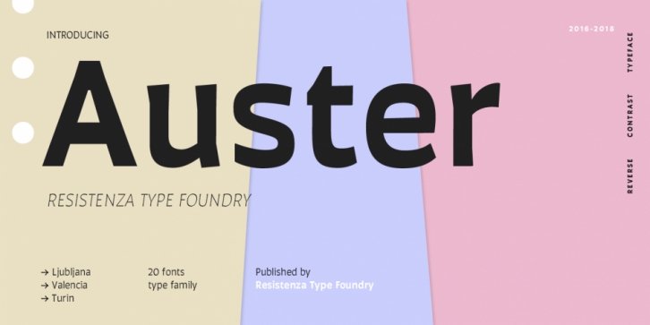 Auster font preview
