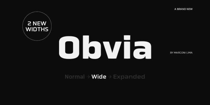 Obvia Wide font preview