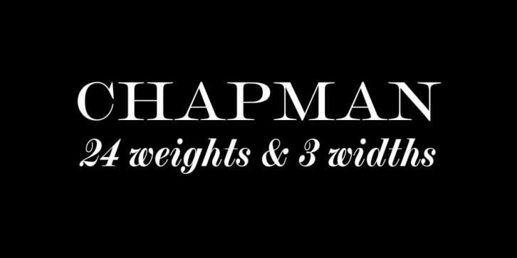 Chapman font preview