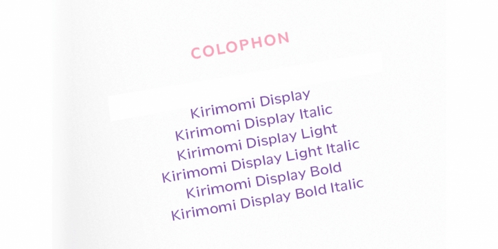 Kirimomi Display font preview
