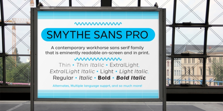 SmytheSans Pro font preview