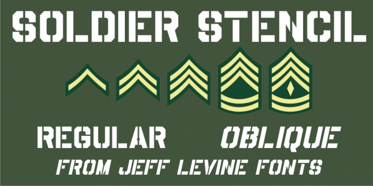 Soldier Stencil JNL font preview