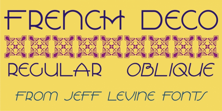 French Deco JNL font preview