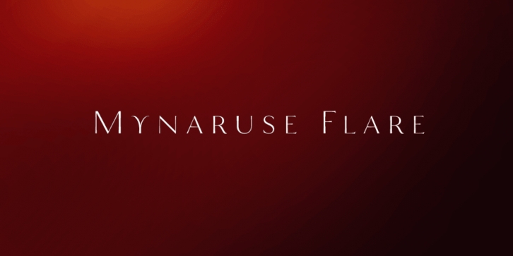 Mynaruse Flare font preview