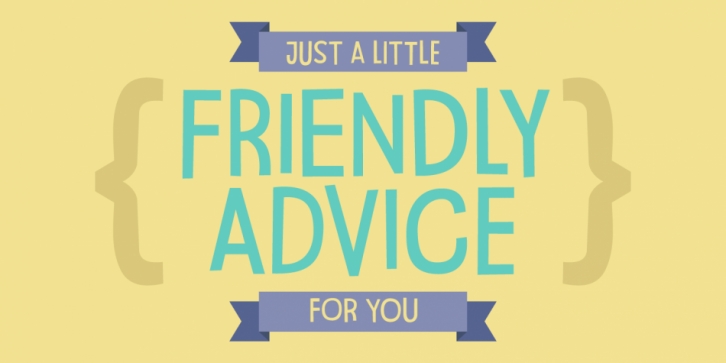 Friendly Advice font preview