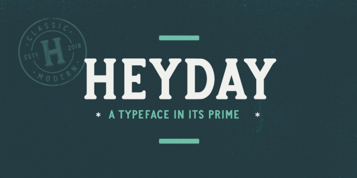 Heyday font preview