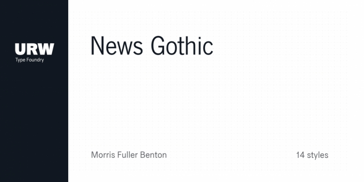 URW News Gothic font preview