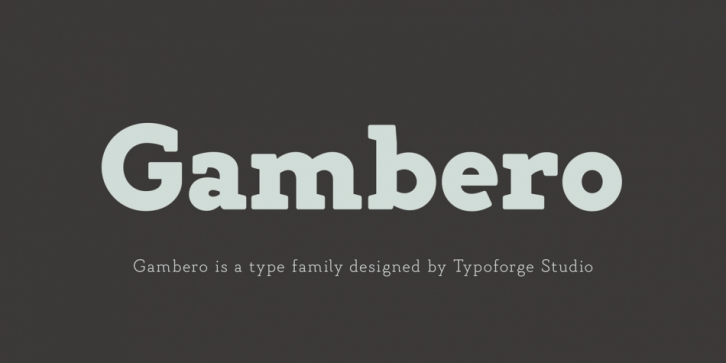 Gambero font preview