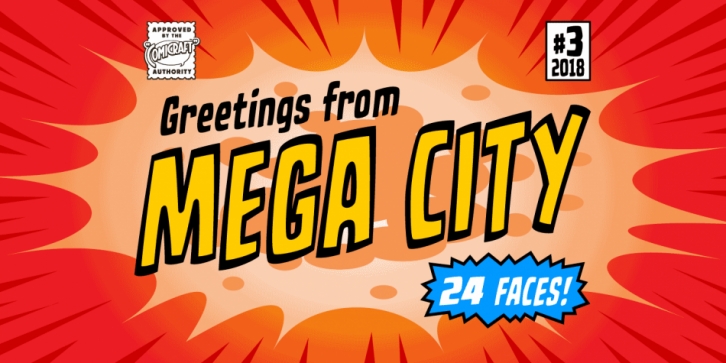 Mega City font preview