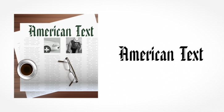 American Text font preview