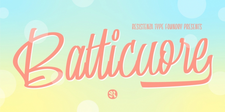 Batticuore font preview