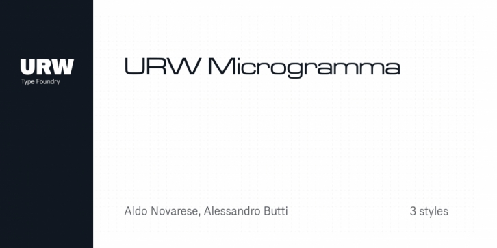 URW Microgramma font preview