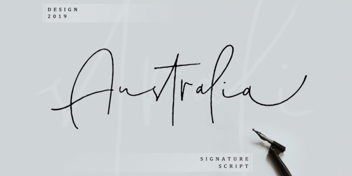Australia Signature Script font preview