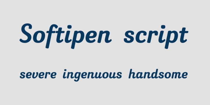 softipen script font preview