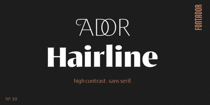 Ador Hairline font preview
