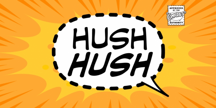 Hush Hush font preview