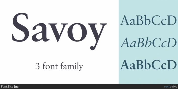 Savoy font preview