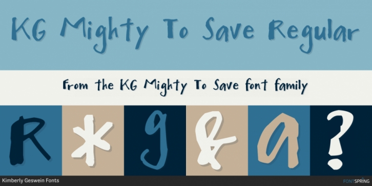 KG Mighty To Save font preview