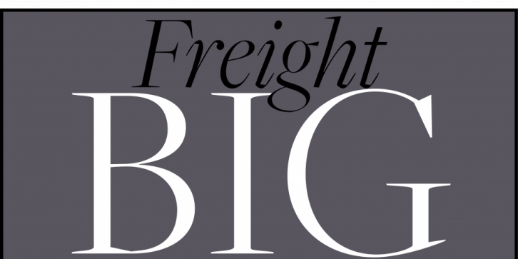 Freight Big Pro font preview